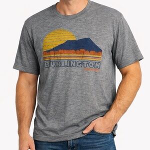 Allmade Burlington Vermont Graphic Tee XL Gray Tri Blend Short Sleeve T Shirt